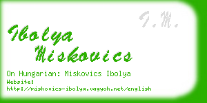 ibolya miskovics business card